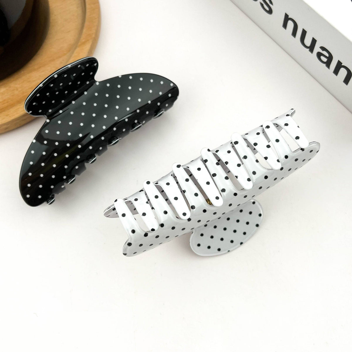 Polka Dot Claw Clip