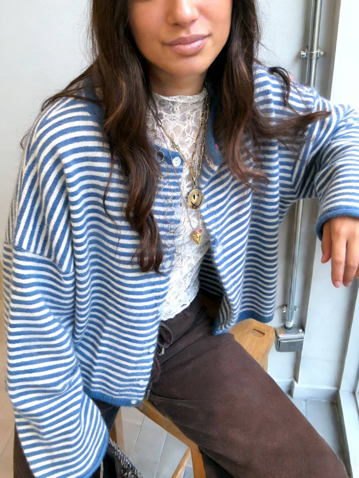 Lightweight Roll Neck Cardigan