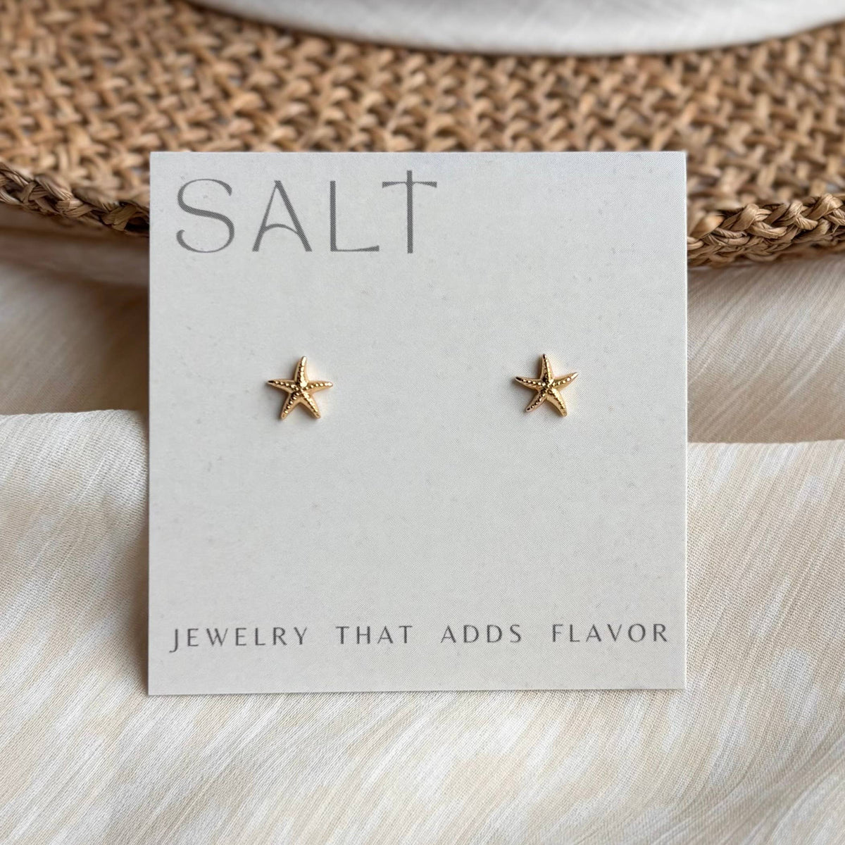 18K Gold Plated Starfish Studs
