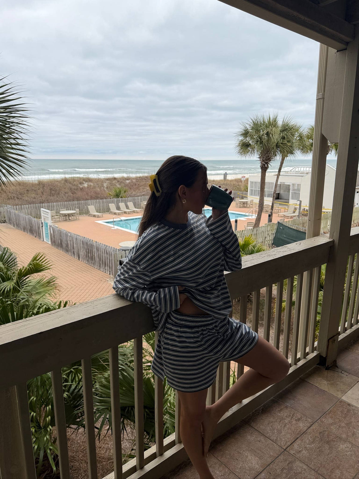 Billie Striped Loungewear Shorts