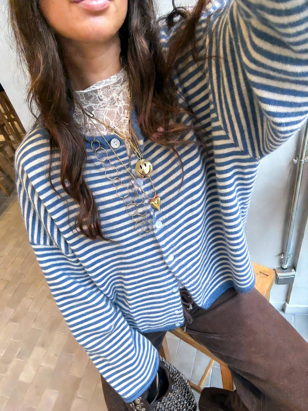 Lightweight Roll Neck Cardigan