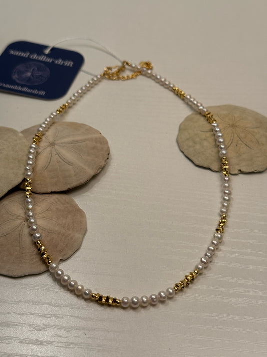 Gold-Plated Necklace with Freshwater Pearls