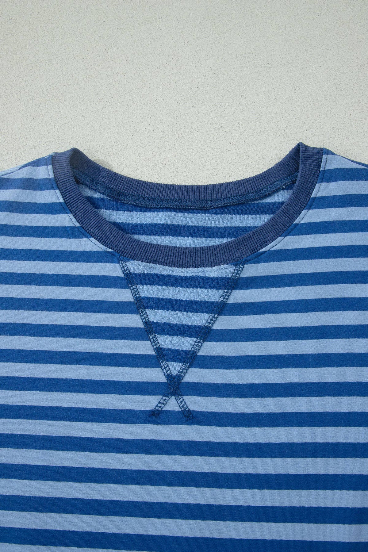 Striped Short Sleeve Top and Shorts Lounge Set