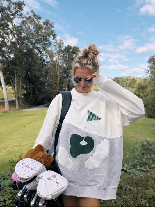 Fairway Golfing On The Green Mockneck Sweatshirt